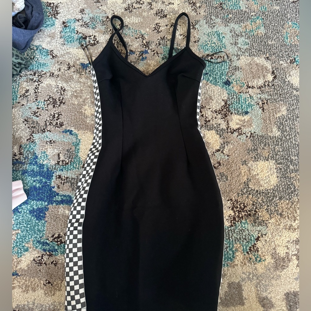 By the way. Black mini dress